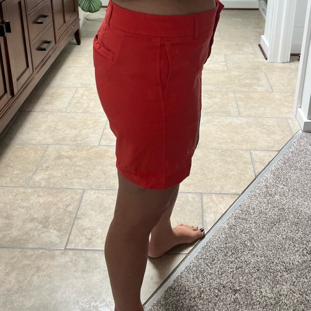 J. Crew poppy red chino shorts size 12 - Picture 2 of 7